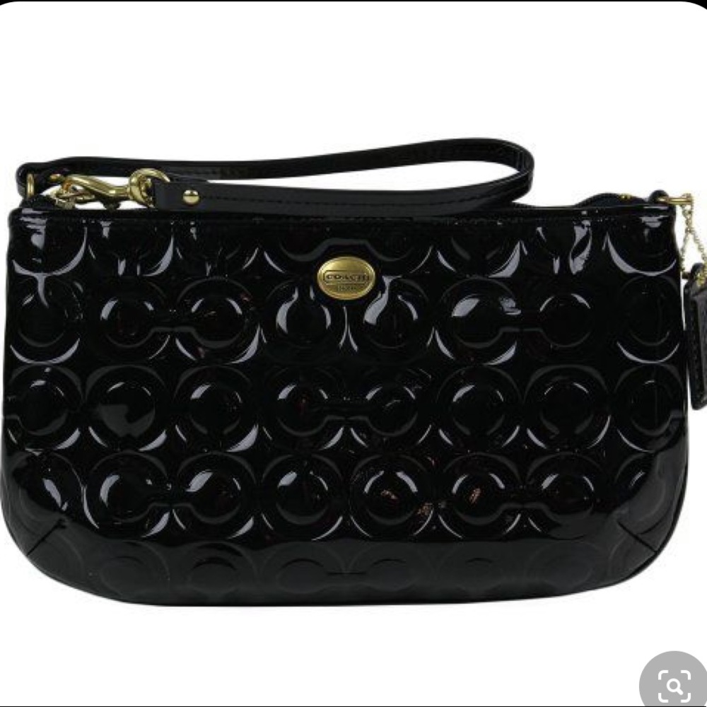 Coach Peyton Embossed Patent Leather Wristlet - Picture 3 of 4